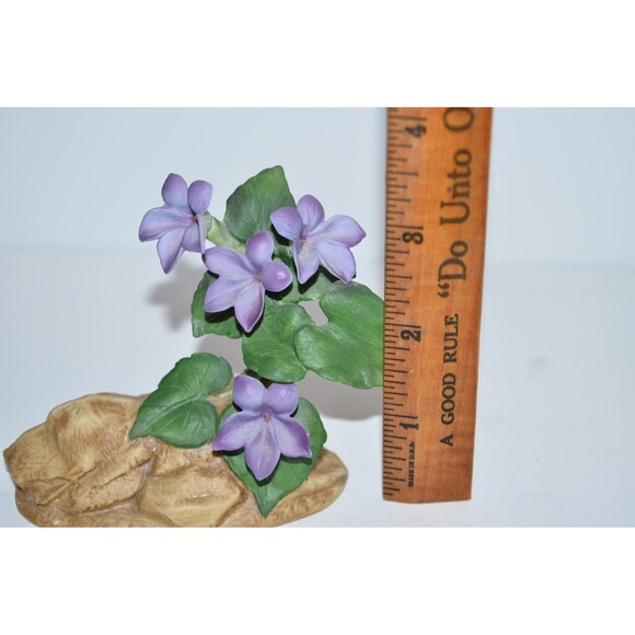 Andrea Sadek 1987 Violet Purple Flower Porcelain 3” Figurine Decor Japan #8040 - Picture 3 of 10
